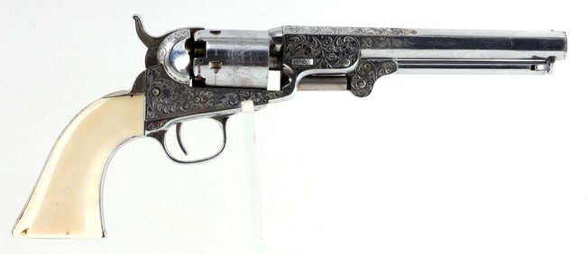 FACTORY ENGRAVED COLT 1849 POCKET REVOLVER CAL .31