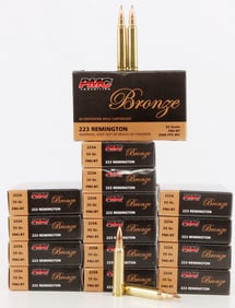 300 RDS .223 REM 55GR FMJ BT PMC BRONZE RIFLE AMMO