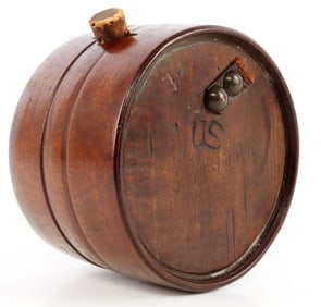 CIVIL WAR U.S. STAMPED WOOD RUNDLET CANTEEN KEG