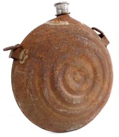 INDIAN WARS CONVERTED ROHRMAN BULLSEYE CANTEEN