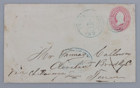 CIVIL WAR CSA POW POSTAL COVER CAMP MORTON INDIANA