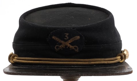 U.S. INDIAN WARS 3RD CAVALRY M1872 OFFICERS KEPI