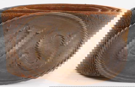 US CIVIL WAR UNION BELT BUCKLE WITH LEATHER BELT