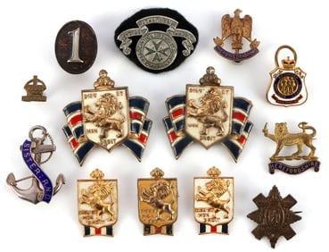 LOT OF 13 WWII BRITISH INSIGNIA & HOME FRONT PINS