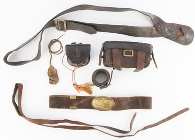 CIVIL WAR UNION BELT CARTRIDGE CASE AND MORE