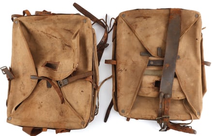 2 INDIAN WARS BACKPACK LOT MERRIAM PACK PAT. 1874