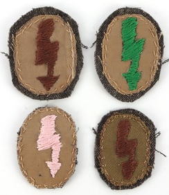 4 THIRD REICH ARMY ARTILLERY SIGNAL BLITZ PATCHES