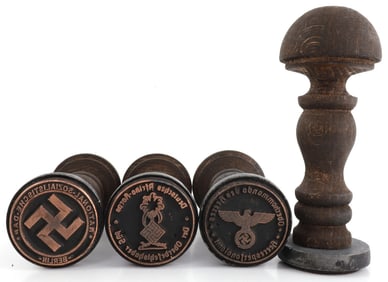 LOT OF 4 WWII GERMAN THIRD REICH HAND STAMPS