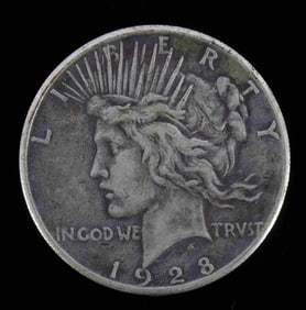 1928 PEACE SILVER DOLLAR KEY DATE COIN