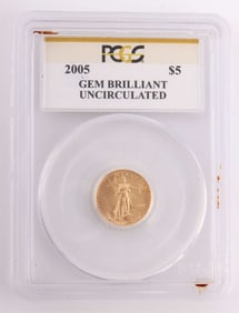 2005 GOLD 1/10 OZT AMERICAN EAGLE PCGS GEM BU COIN