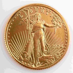 2024 GOLD 1/10 OZT OUNCE AMERICAN EAGLE BU COIN