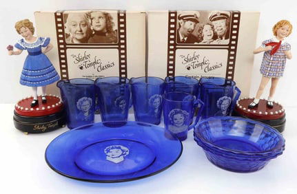 LARGE SHIRLEY TEMPLE LOT PLATES FIGURES CUPS