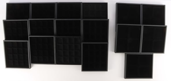 LOT 17 SEGMENTED OPEN DISPLAY CASES 7 X 8 INCH