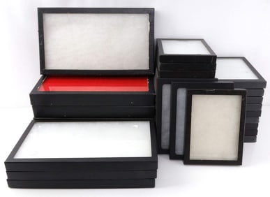 LOT OF 24 USED ASSORTED RIKER MOUNT DISPLAY CASES