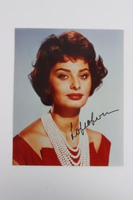 SOPHIA LOREN SIGNED PHOTO WITH COA & ORIG RECEIPT