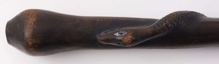 CIVIL WAR TOKEN & SNAKE WALKING STICK CLUB