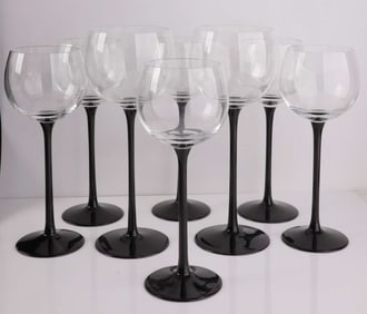 8 8 1/2 INCH STEMWARE CRYSTAL WINE GLASS LOT