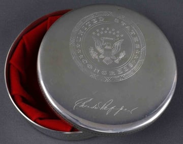 CLAUDE PEPPER US CONGRESS PEWTER TRINKET BOX