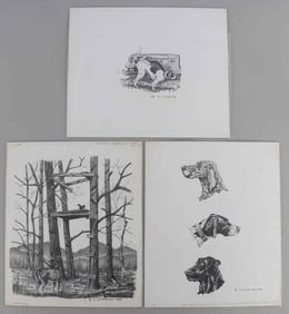 LOT 3 J. LIVINGSTON WILDLIFE ARTIST ORIG DRAWINGS