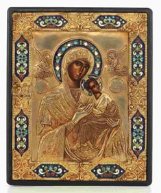 GERMAN ICON MADONNA WITH CHILD