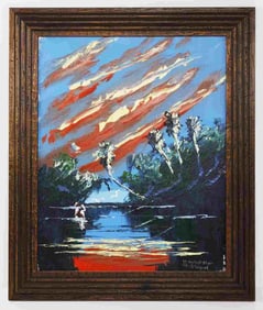 FLORIDA HIGHWAYMEN JOHN MAYNOR COASTAL SCENE