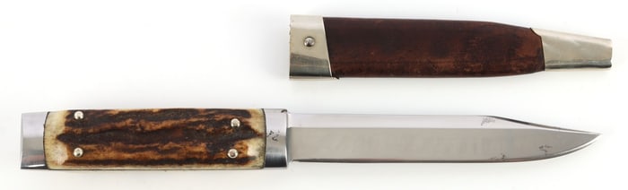 8 INCH PUMA 3573 STAG GRIP KNIFE WITH SHEATH