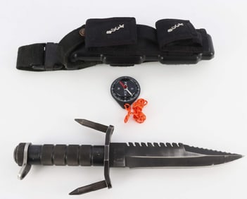BUCK 184 BUCKMASTER SURVIVAL KNIFE W COMPASS
