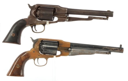 2 REMINGTON ARMY PATTERN .44 PERCUSSION REVOLVERS