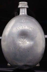 WWI BELGIUM CARVED CANTEEN DEPICTING BATAVIA