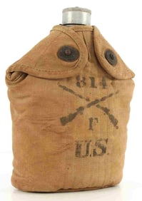 WWI US MODEL 1910 CANTEEN EARLY MODEL WITH CUP