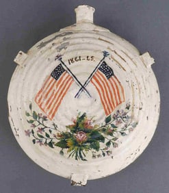 CIVIL WAR HAND PAINTED MODEL 1858 BULLSEYE CANTEEN