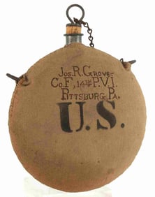 US SPANAM CANTEEN WITH NAMED & STAMPED COVER