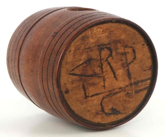 REVOLUTIONARY WAR WOOD RUNDLET CANTEEN KEG
