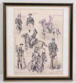 PRINT OF THE FRENCH MILITARY LATE 1800S