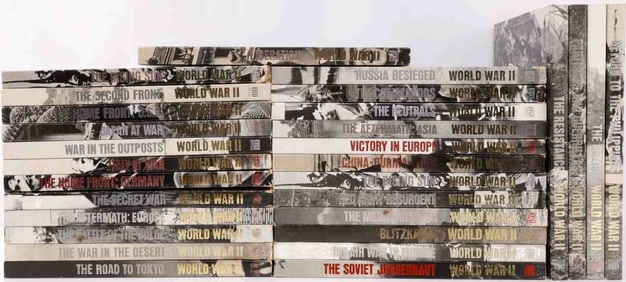 LOT OF 29 WORLD WAR II TIME LIFE HARDCOVER BOOKS