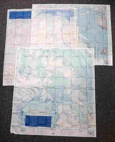 3 KOREAN WAR US AIR FORCE PILOTS SILK ESCAPE MAPS