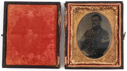 9TH PLATE TINTYPE NAMED SIGNAL CORP CIVIL WAR SGT