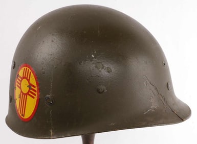 KOREAN WAR 4TH ARMY NM US M1 HELMET LINER INSIGNIA