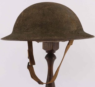 WWI COMPLETE US M1917 BRODIE STEEL COMBAT HELMET