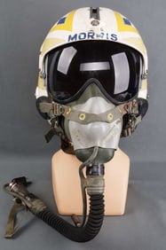 USN NAMED APH-5 FLIGHT HELMET WITH VISOR & MASK