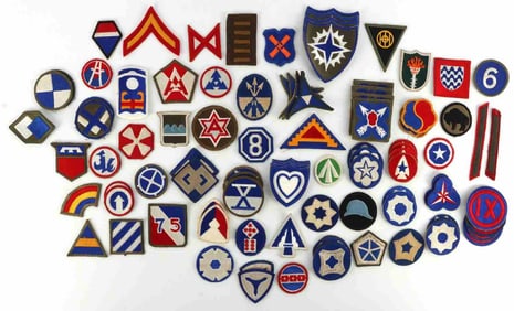 100 PCS WWII US MILITARY UNIFORM PATCH LOT