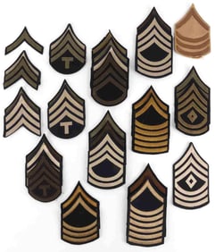31 PCS WWII US MILITARY RANK PATCH LOT