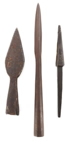 LOT OF 3 REVOLUTIONARY CIVIL WAR HAND FORGED PIKE
