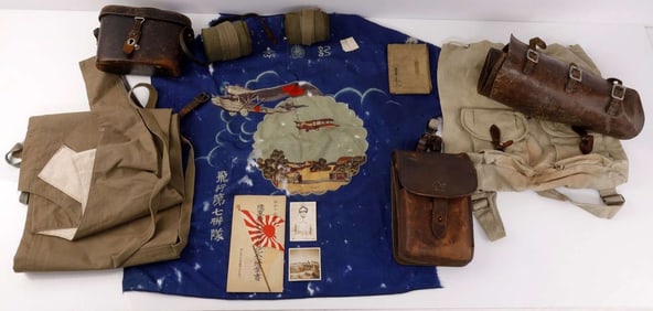 WWII JAPANESE SOLDIER PERSONAL GEAR MIXED