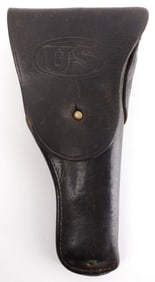 WWII NAMED US M1916 SEARS 1942 LEATHER HOLSTER