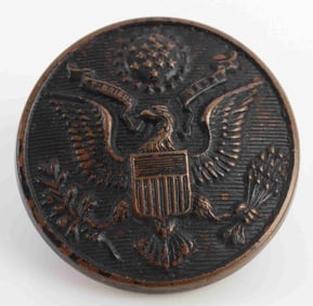 WWI ACE EDDIE RICKENBACKER UNIFORM BUTTON WITH COA
