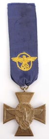 WWII GERMAN POLICE 25 YEAR LONG SERVICE MEDAL