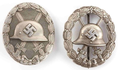 WWII GERMAN SILVER WOUND BADGES