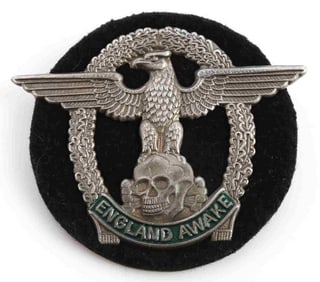 WWII GERMAN THIRD REICH ENGLAND AWAKE PARTY BADGE