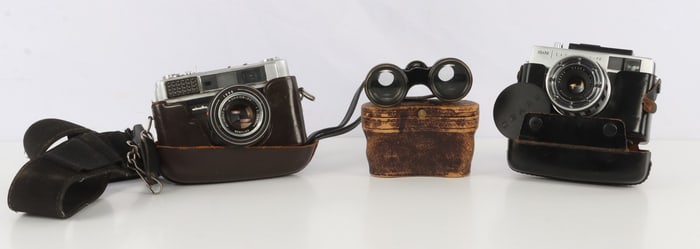 MINOLTA  AL & SEARS EASI LOAD CAMERA & BINOCULARS
